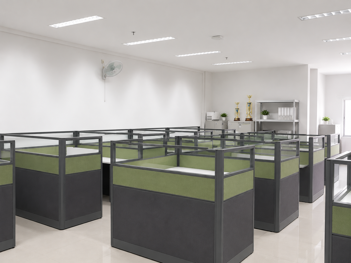 <strong>MODERN WORKSPACE TRANSFORMATION:</strong> GREEN MODULAR OFFICE CUBICLES