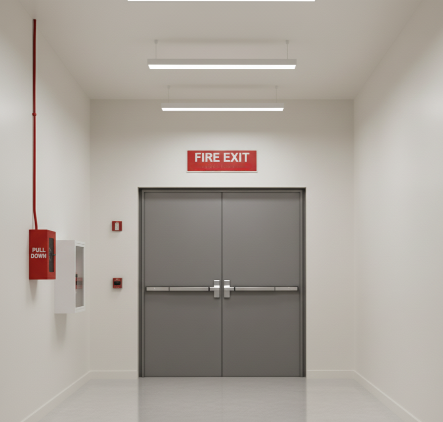 Double Fire Exit Steel Door