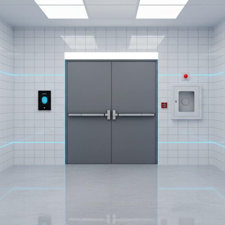 Double Fire Exit Steel Door