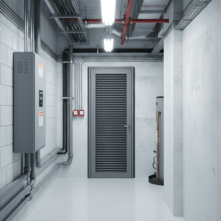 Single Full Louver Steel Door