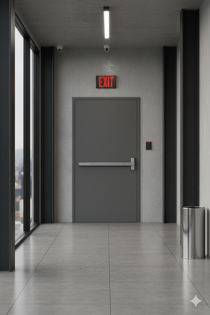 Single Fire Exit Steel Door